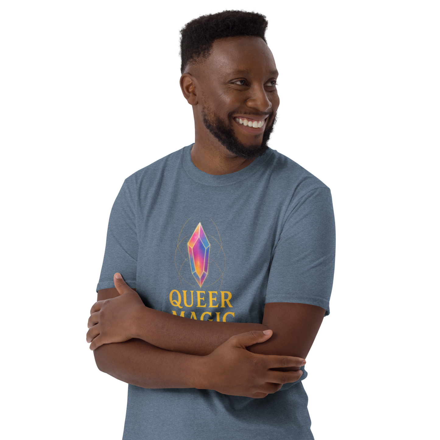 ✨🔮 “Queer Magic is Sacred” Unisex T-Shirt – Cosmic Pride Edition