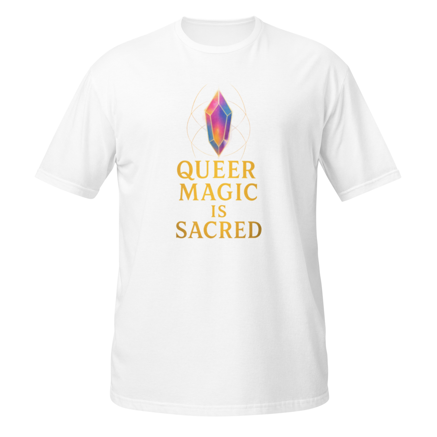 ✨🔮 “Queer Magic is Sacred” Unisex T-Shirt – Cosmic Pride Edition