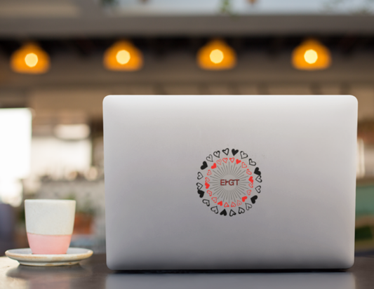 ❤️🌟 Cherokee “ᎬᎨᏳᎢ” (I Love You) Round Vinyl Sticker – Gvgeyui Edition