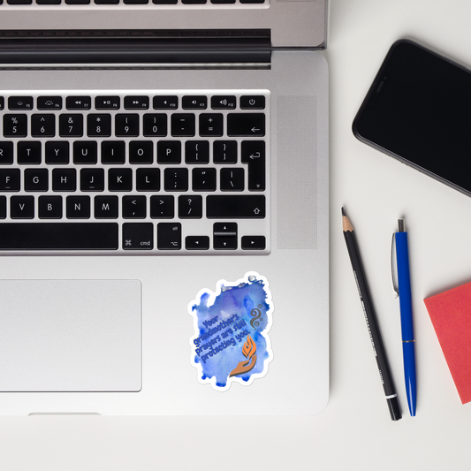 🔥💙 “Grandmother’s Prayers” Vinyl Sticker – Ancestral Protection Edition Bubble-free